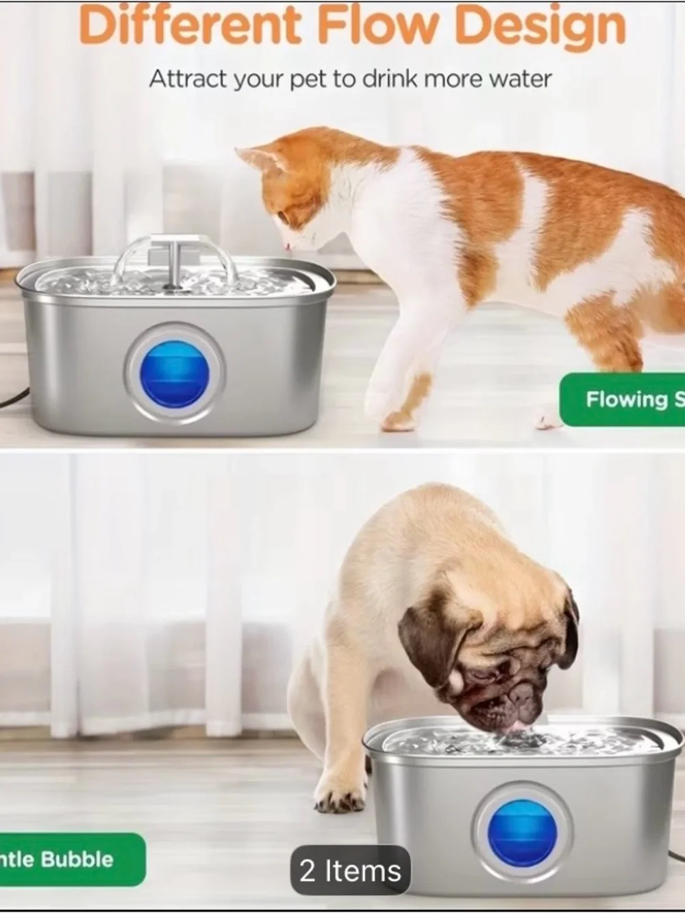 Stainless Steel Pet Water Fountain